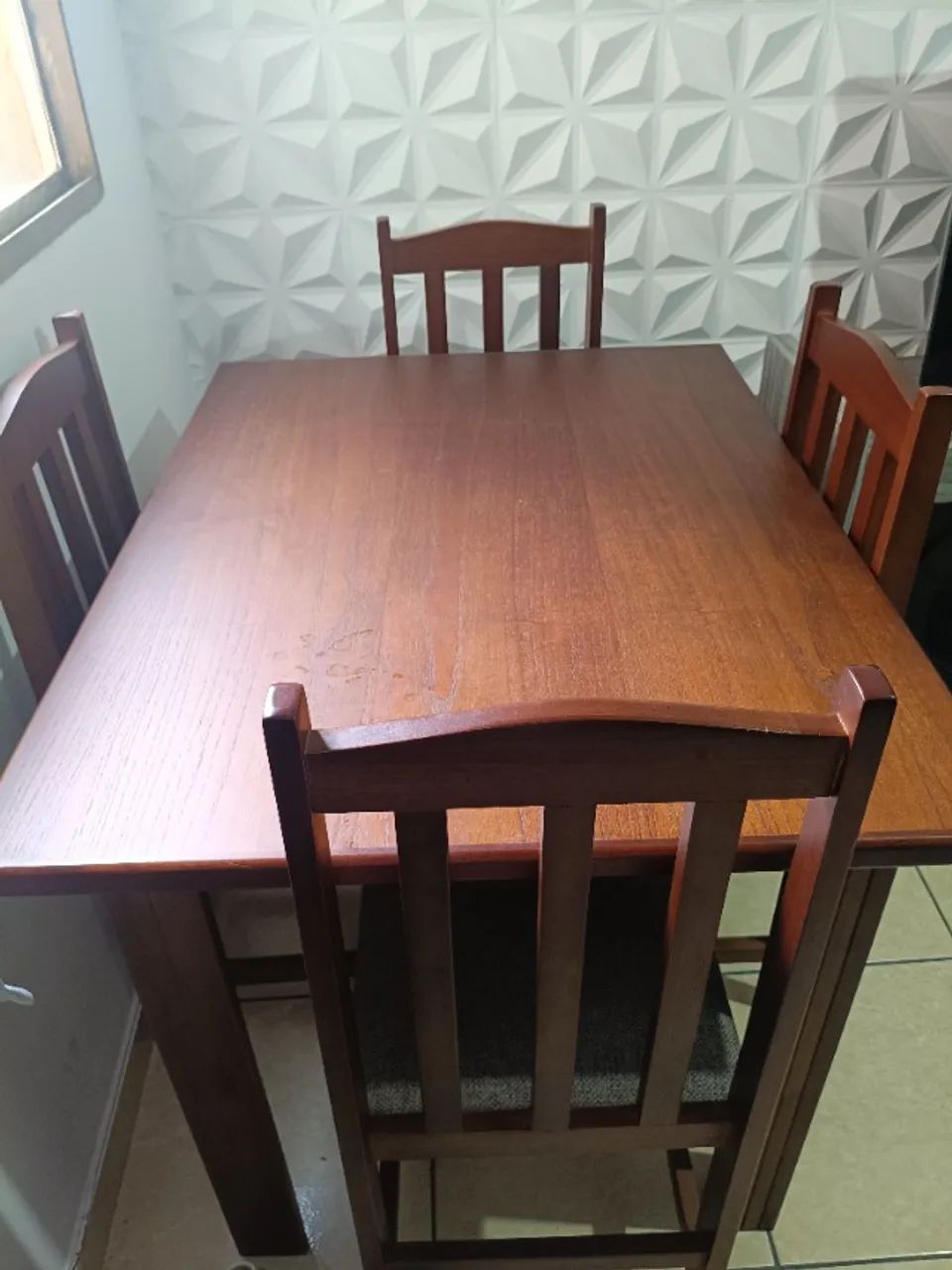 Mesa de jantar quadrada madeira maciça  - Foto 2