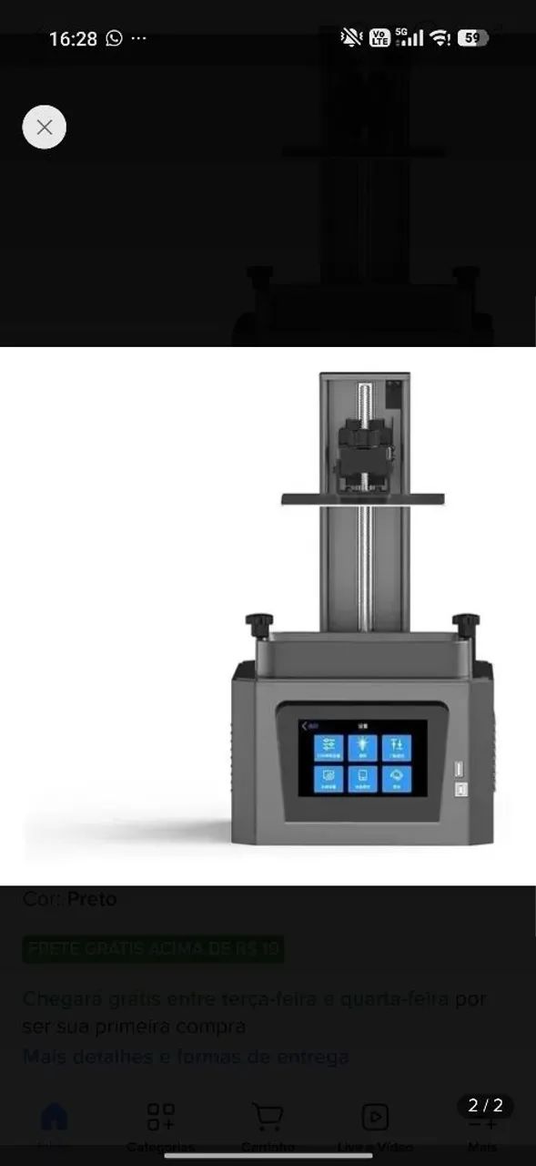 Impressora 3d De Resina Creality Halot-one Cl-60 NOVA - Foto 5