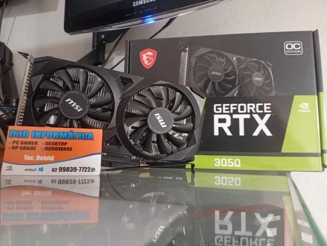 Placa de vídeo RTX 3050.