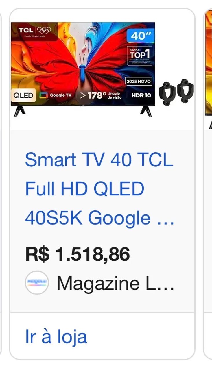 Tv TCL Full HD QLED LACRADA COM NOTA FISCAL