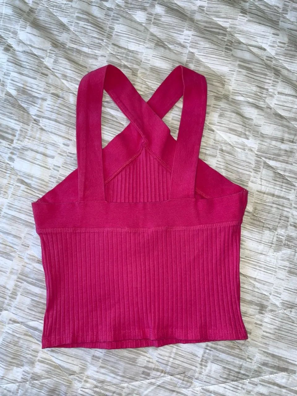 Cropped ZARA canelado rosa M  - Foto 3
