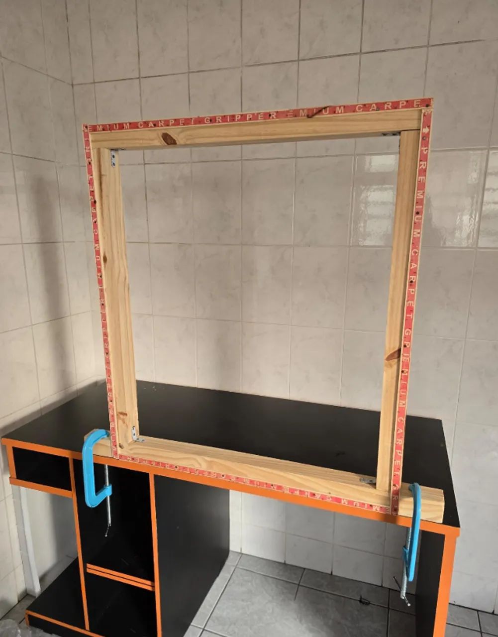 tufting frame 80x80 (bastidor para tufting/tapete) - Foto 2