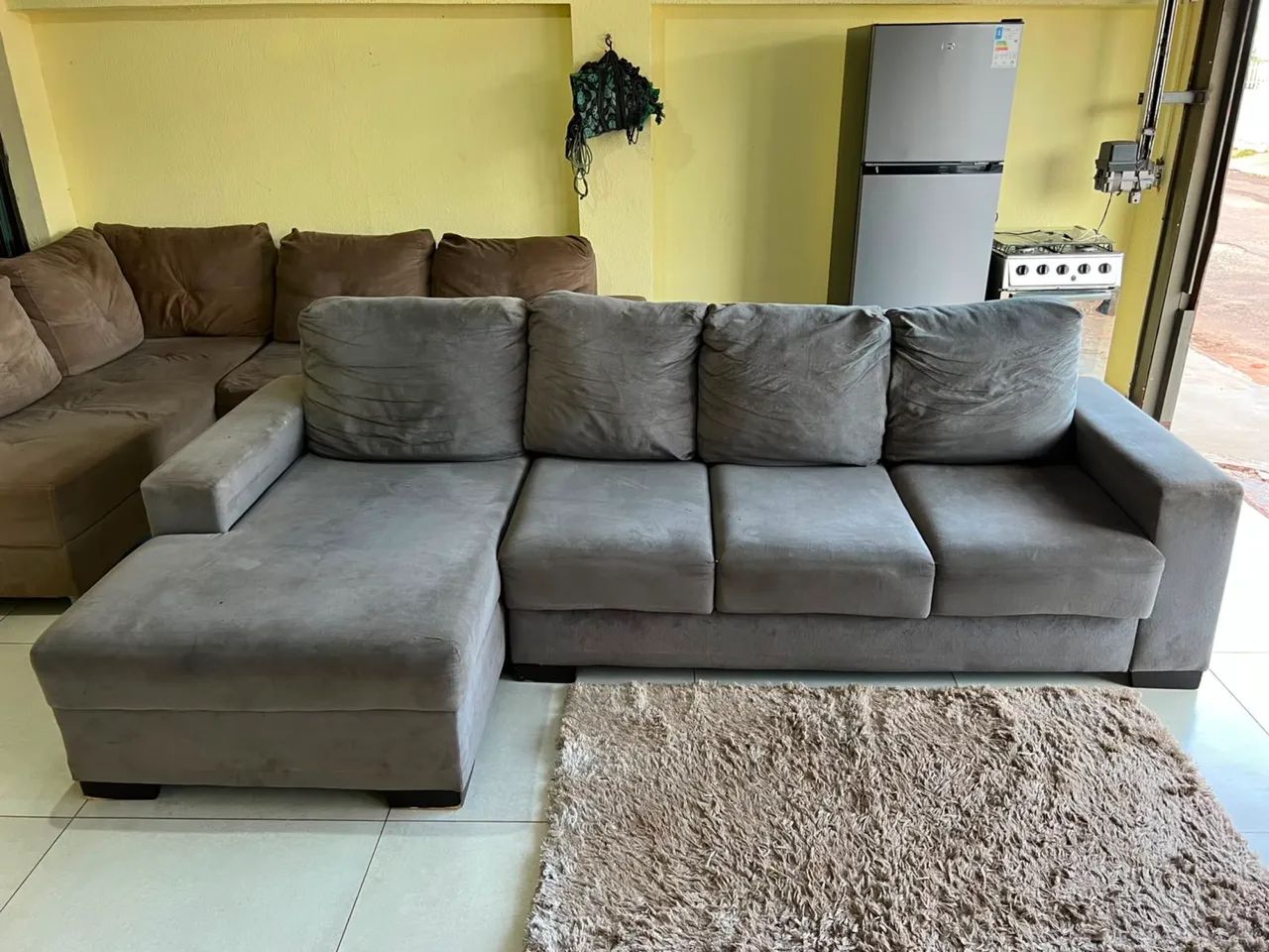 Sofá Top 4 Lugares Retrátil e Com Chaise Bem Conservado - Entrega Grátis  - Foto 3