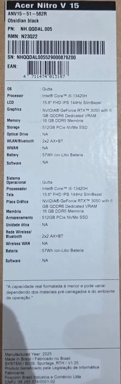 Acer Nitro V15 ANV15-51-582R - Foto 3