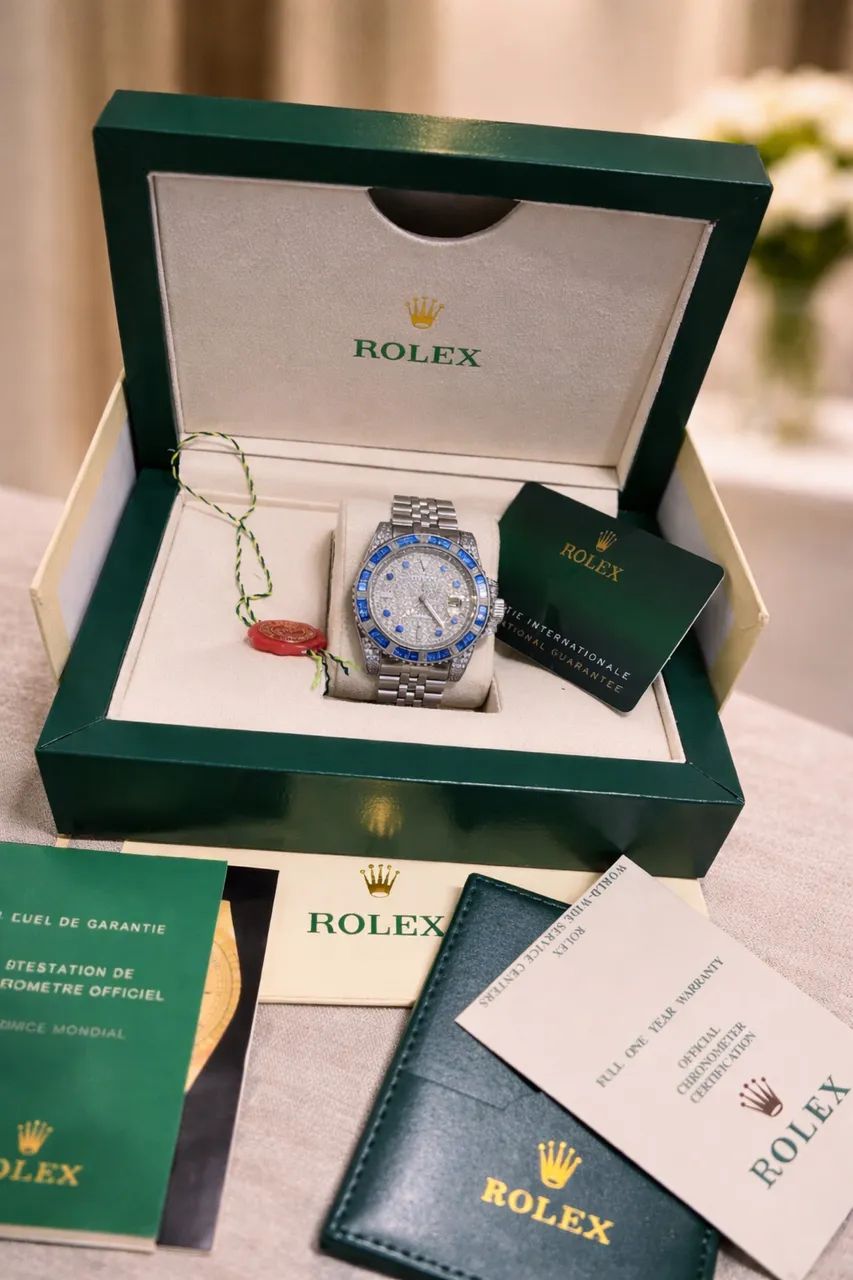 Rolex cravejado 