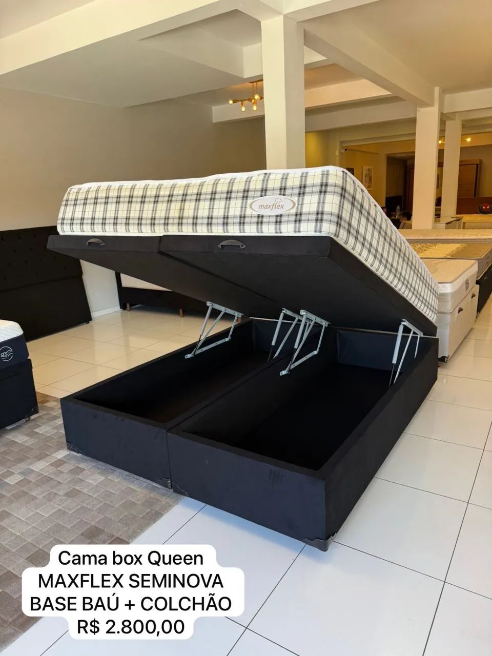 Cama Box QUEEN SIZE MAXFLEX SEMINOVA TOP - ENTREGO 