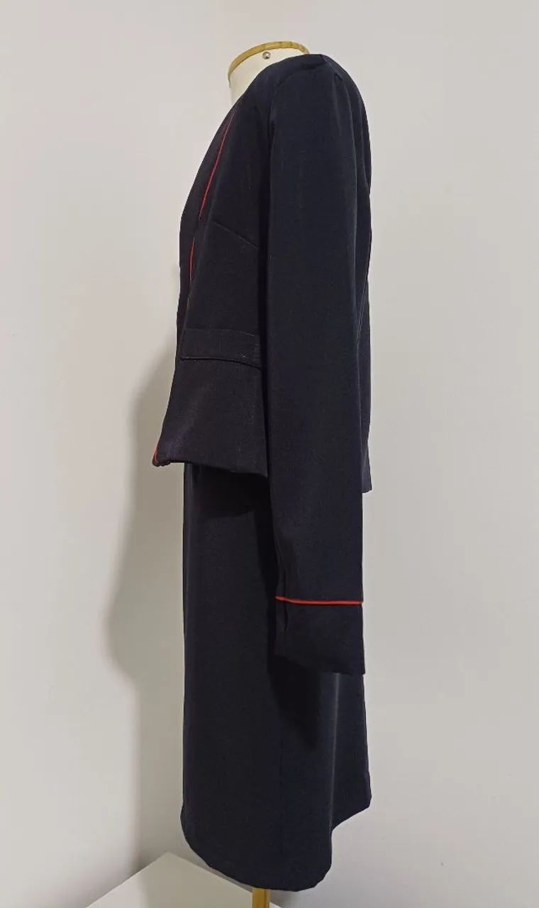Conjunto Vestido e Blazer Preto - Tam M - Foto 2
