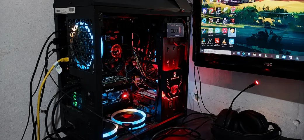 PC Gamer Completo + Mesa + 2 Monitores - Foto 2
