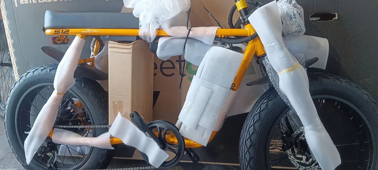 Bicicleta STREET GO S12 amarelo 750w - Foto 5