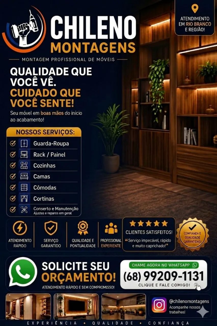 Montador de moveis em rio branco 