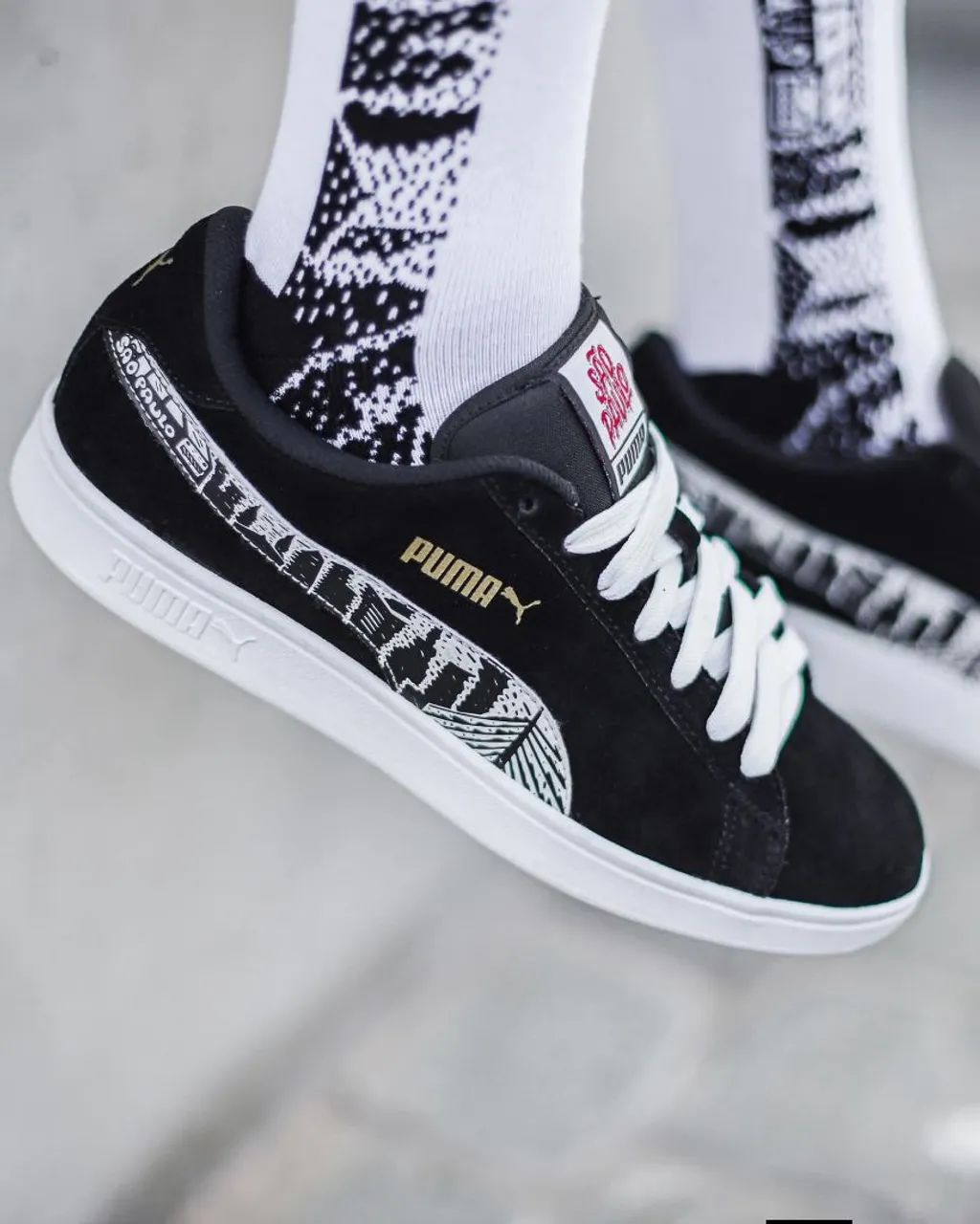 Conjunto Tenis Puma V2 SP BDP e meia Puma SP  - Foto 4
