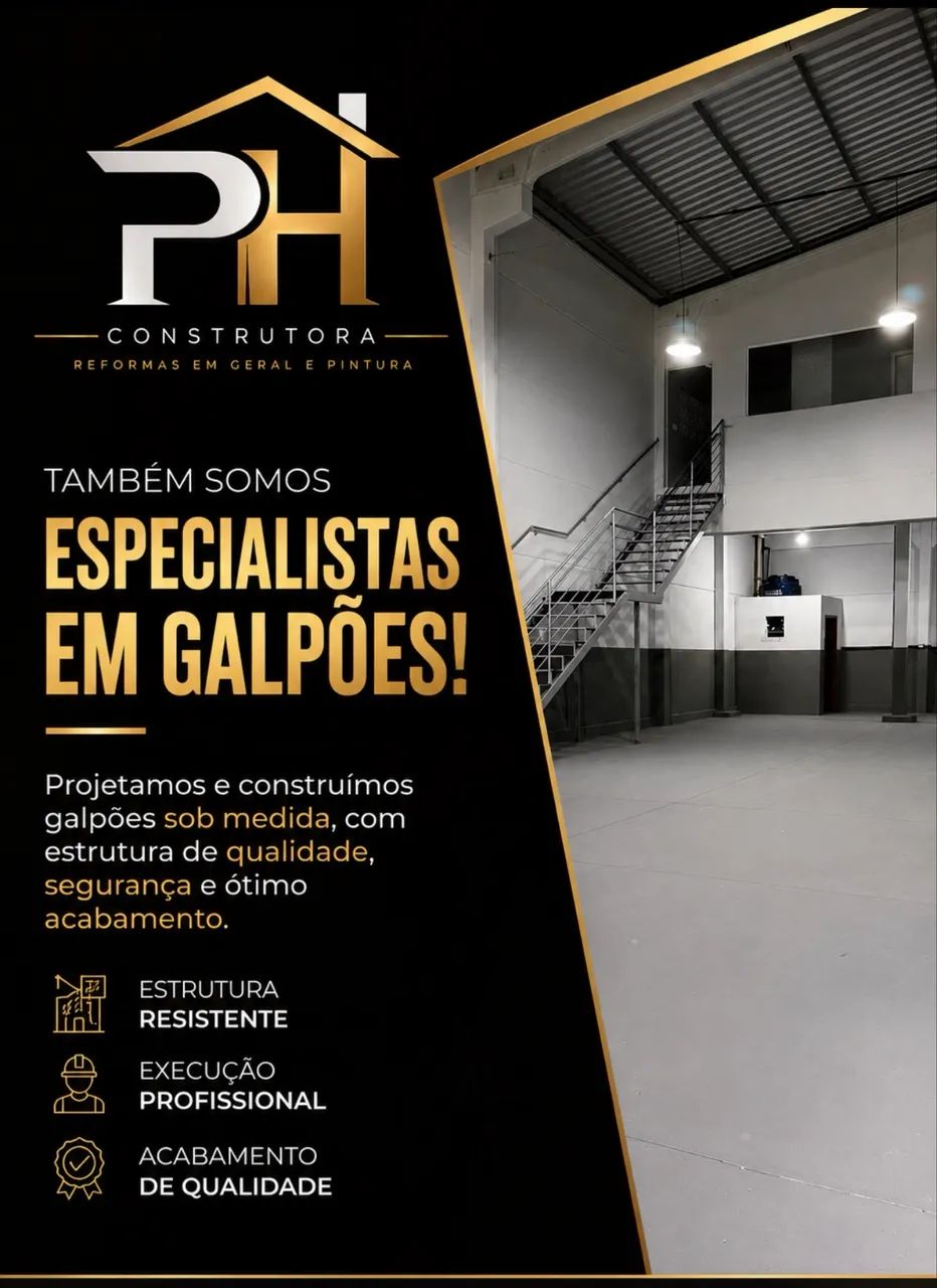 Construção e Reforma de Galpões Faça seu Orçamento sem compromisso!