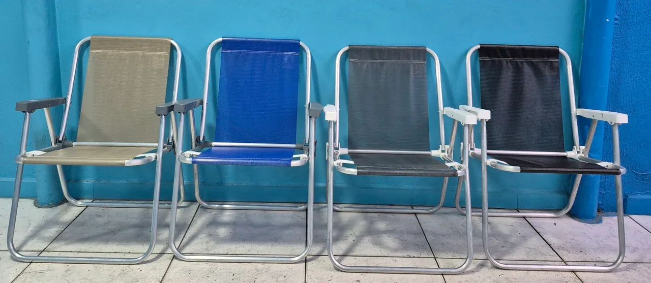 (Valor unitário) CADEIRA DE PRAIA EM ALUMÍNIO