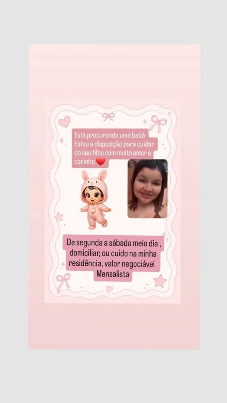 Babá disponível 