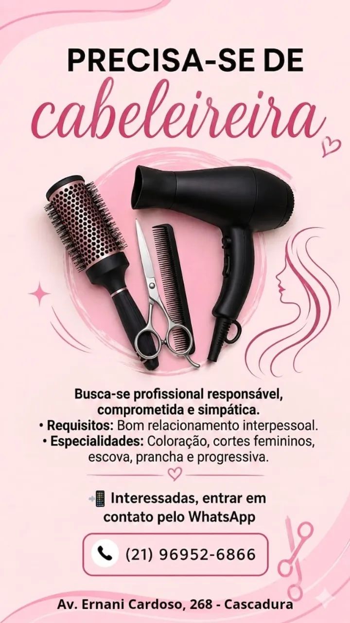 Vaga para cabeleireira 