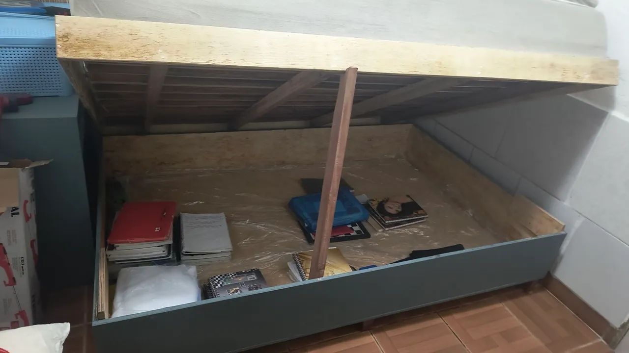 Cama box baú casal e colchão  - Foto 2