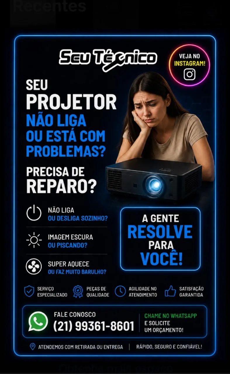 Reparo de projetor lampada ou led 