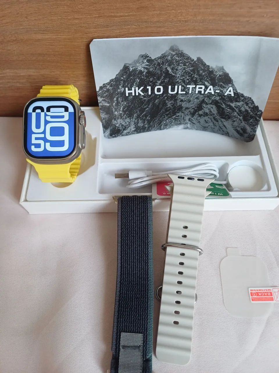 Relógio inteligente HK 10 ultra prata ou preto  - Foto 3