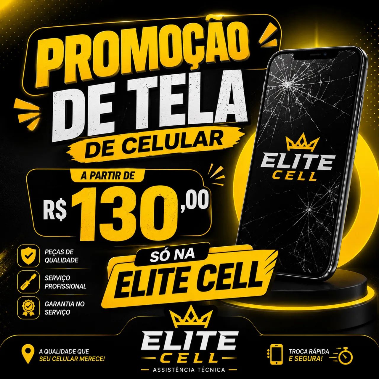 Troca de tela de celular 