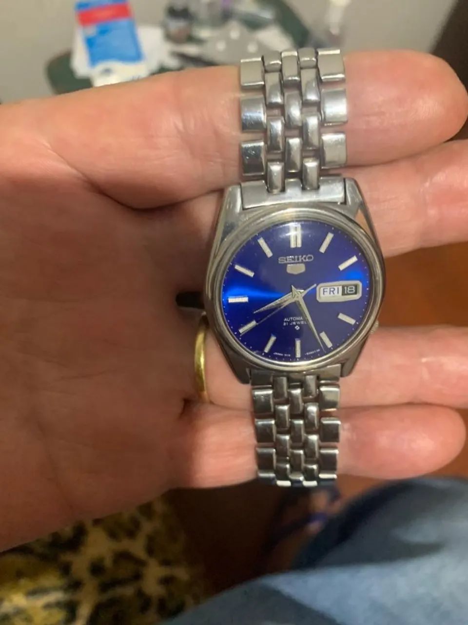 Relógio Seiko 5 Automático Vintage 6119-8093 Azul - Foto 2