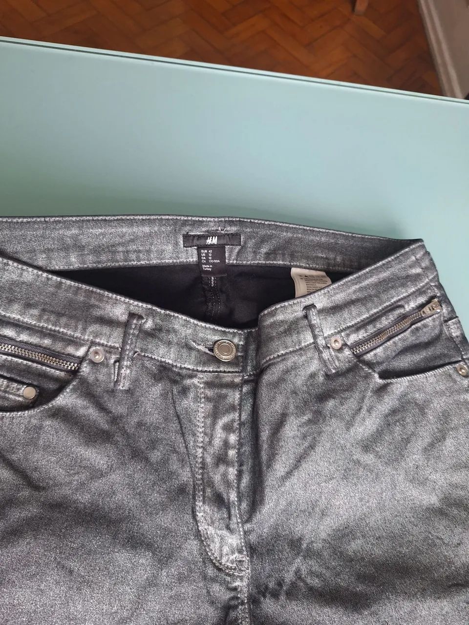 Calça jeans prata importada 40
