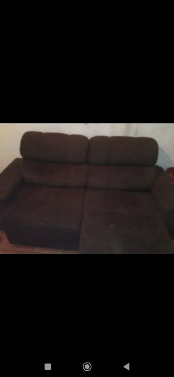 SOFA RECLINÁVEL MARROM 3 LUGARES  - Foto 2