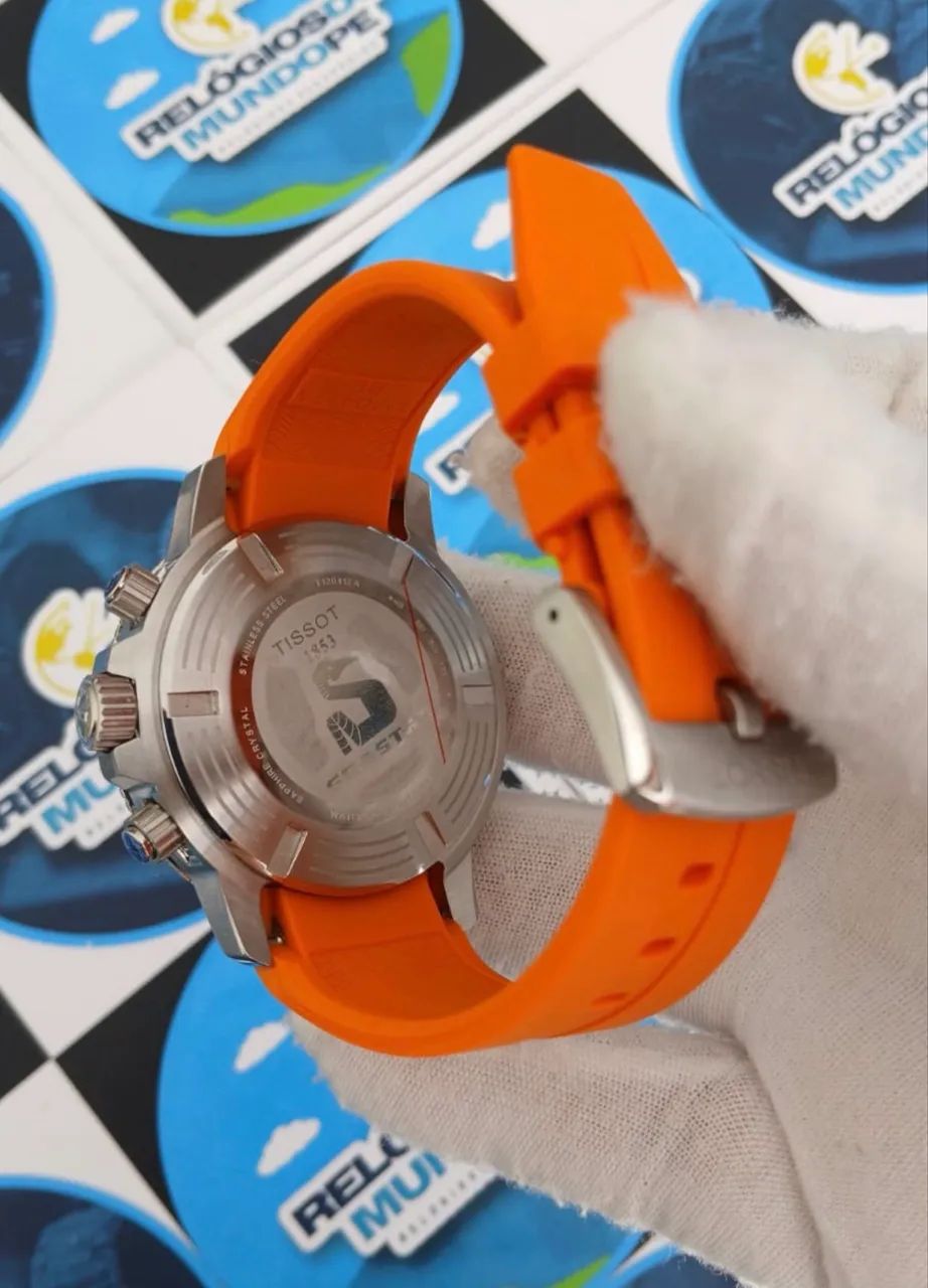 RELÓGIO TISSOT SEASTAR LARANJA CHNOGRAPH  - Foto 5