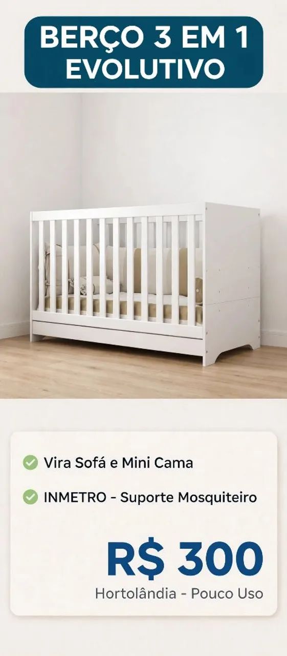 Carrinho de bebê, bebê conforto e berço  - Foto 3