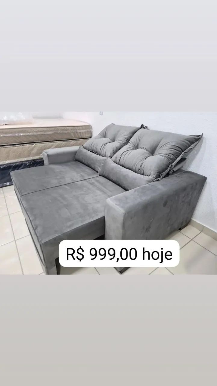 Sofá retrátil e reclinável promoção só hoje 30/07