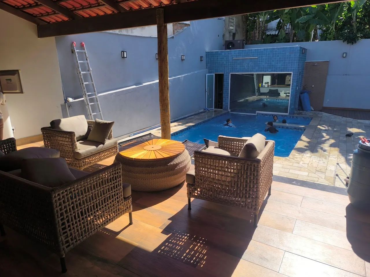 área de festas  sauna, piscina aquecida, fogão de lenha, fogão a gas.  - Foto 4