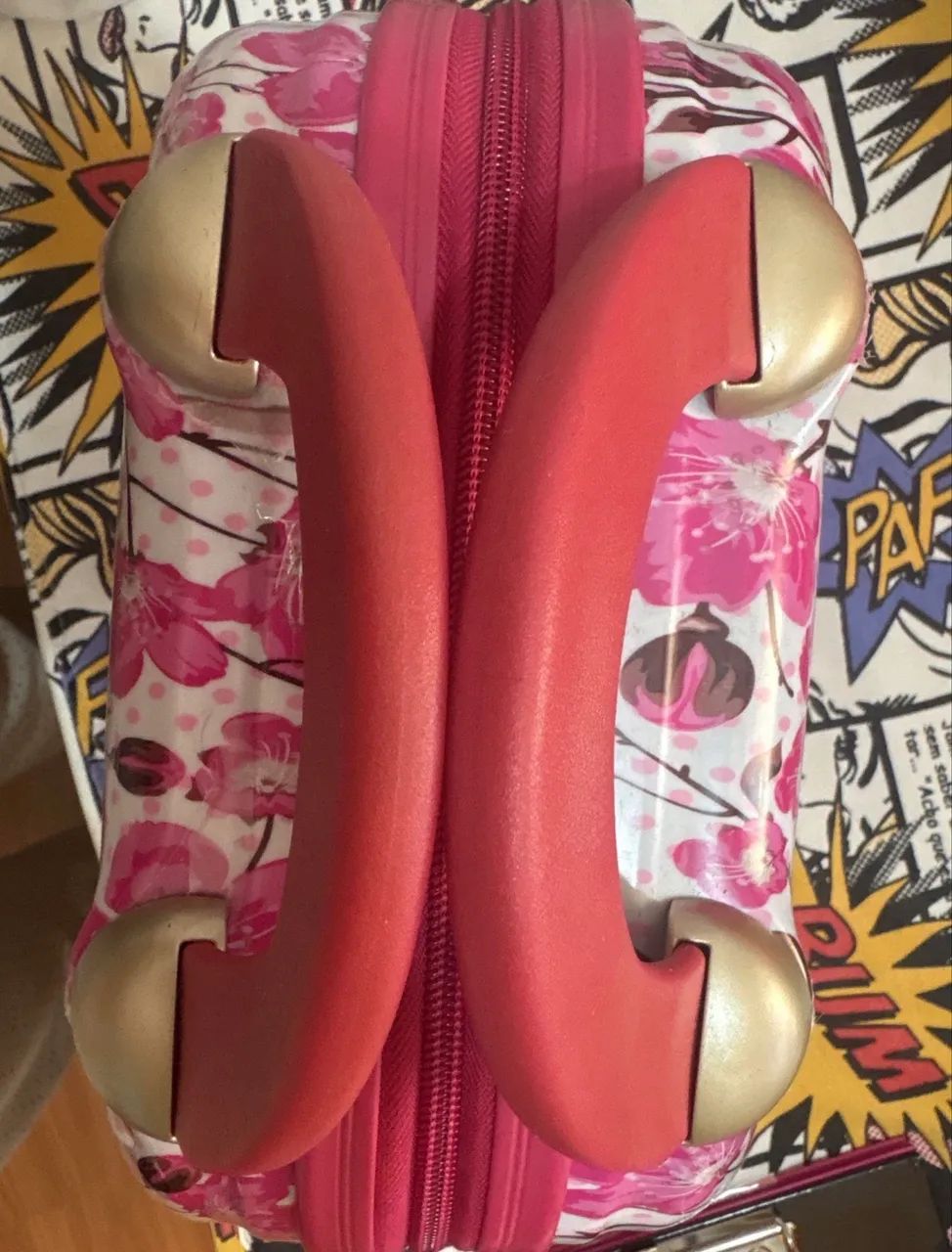 bolsa de mão sestini estampada rosa - Foto 2