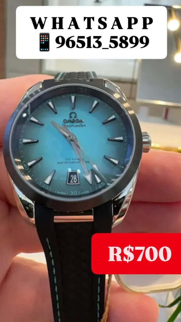 Relógio OMEGA SEAMASTER AUTOMÁTICO MOSTRADOR AZUL TURQUESA  - Foto 2