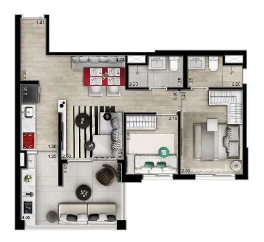 Summit Pinheiros, studios, 1 e 2 dormitórios, apartamento venda - Foto 3