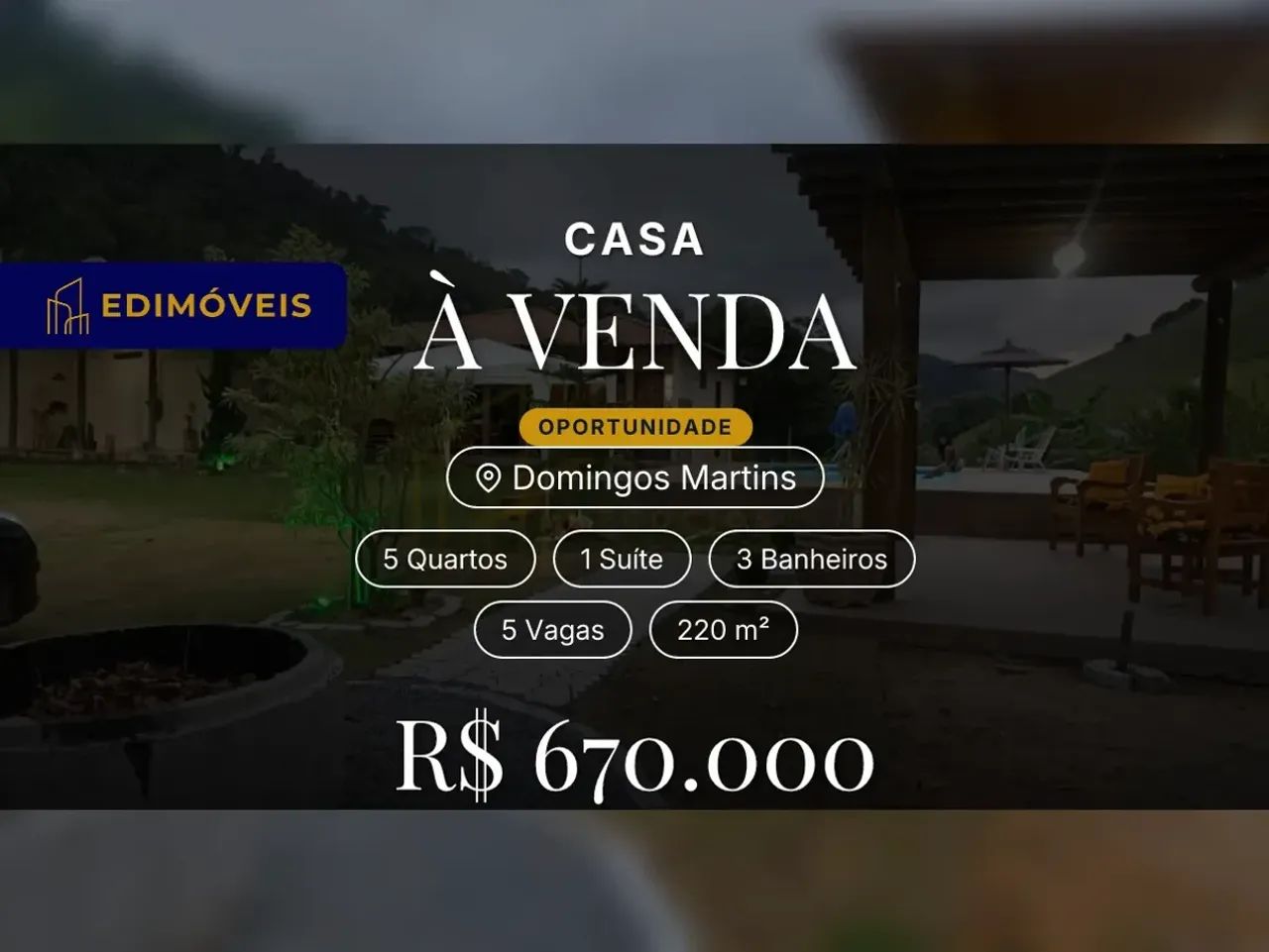 Casa Confortável com 5 Quartos e Churrasqueira em Domingos Martins