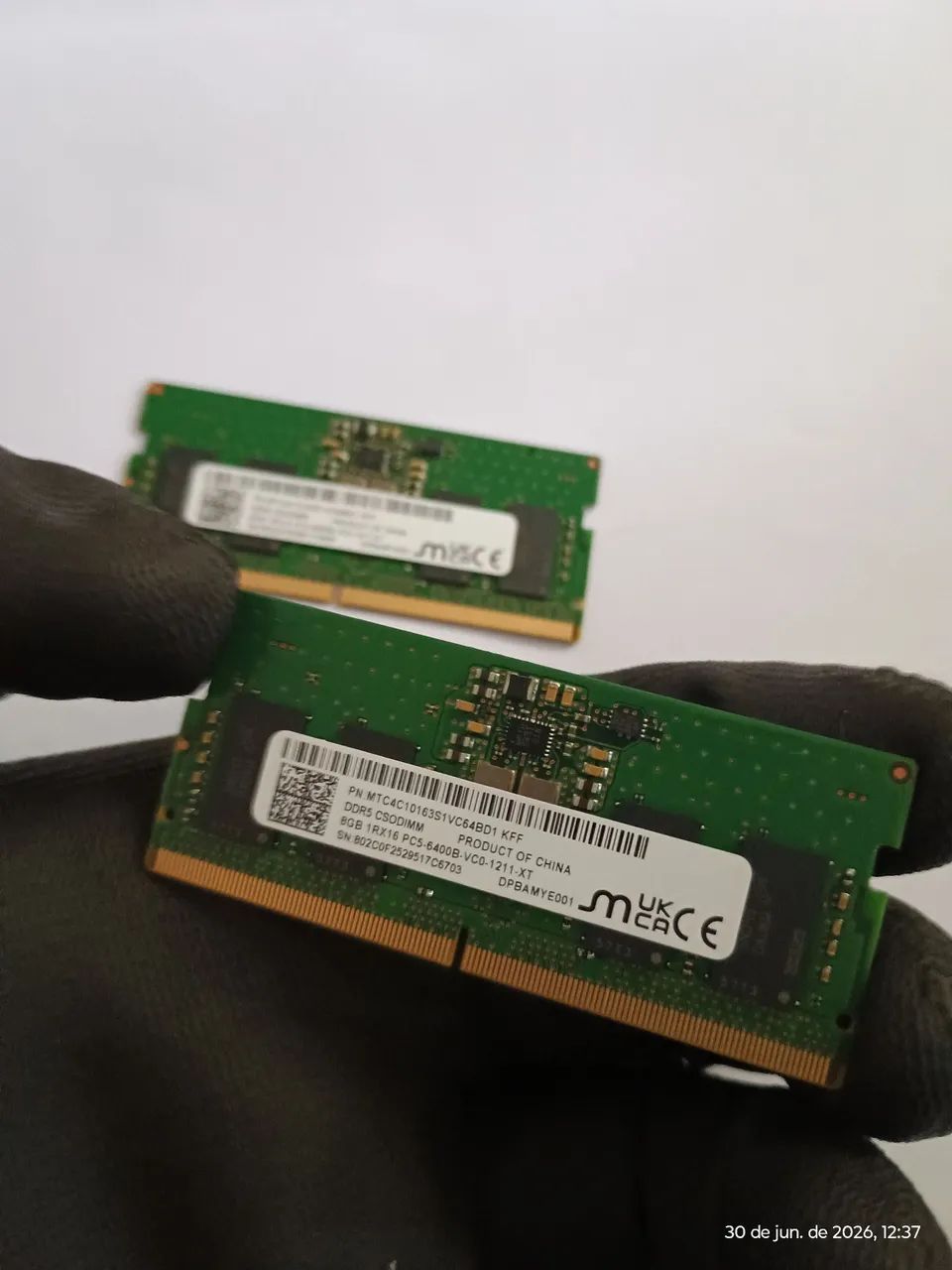 Kit memoria ddr5 notebook 8gb 6400mhz - Foto 2