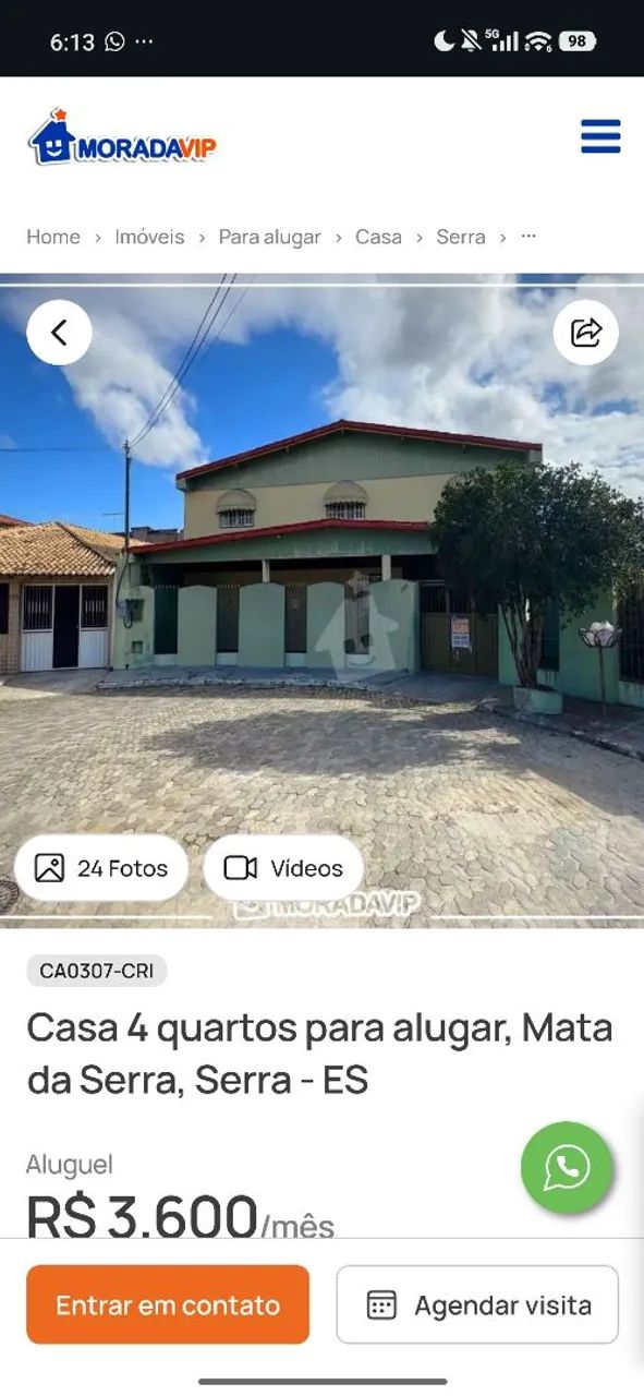 Casa em mata da serra 