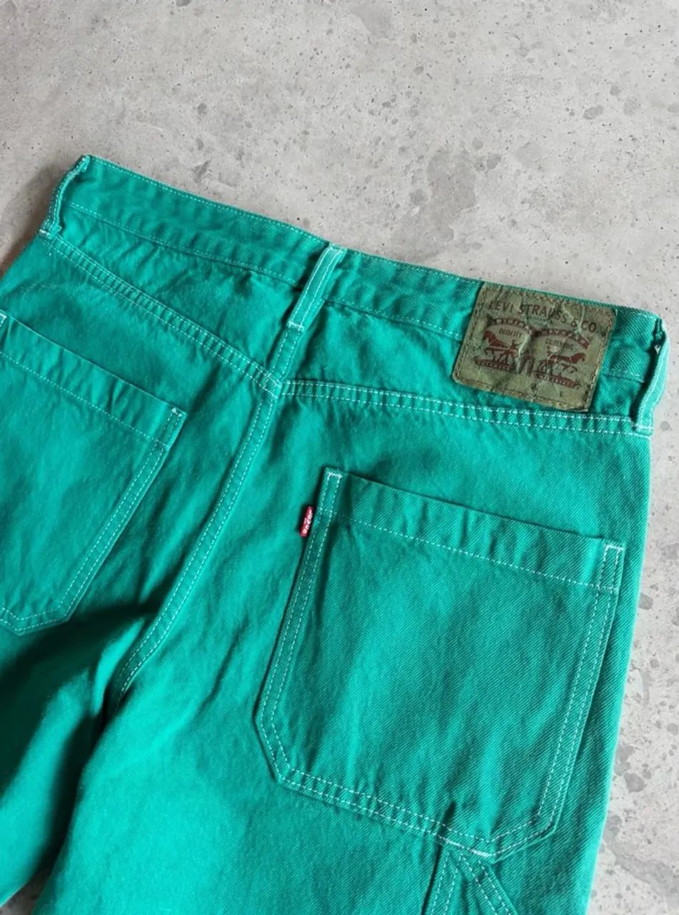 calça levi's carpenter verde vintage - Foto 2