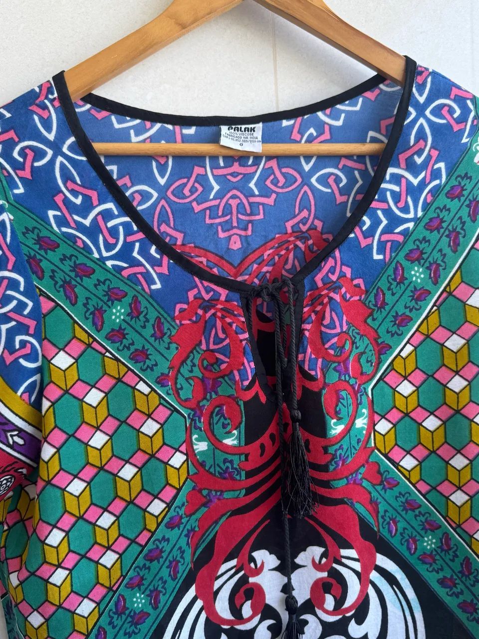 Camisa Bata Indiana Palak - 100% Viscose (Nova) - Foto 5