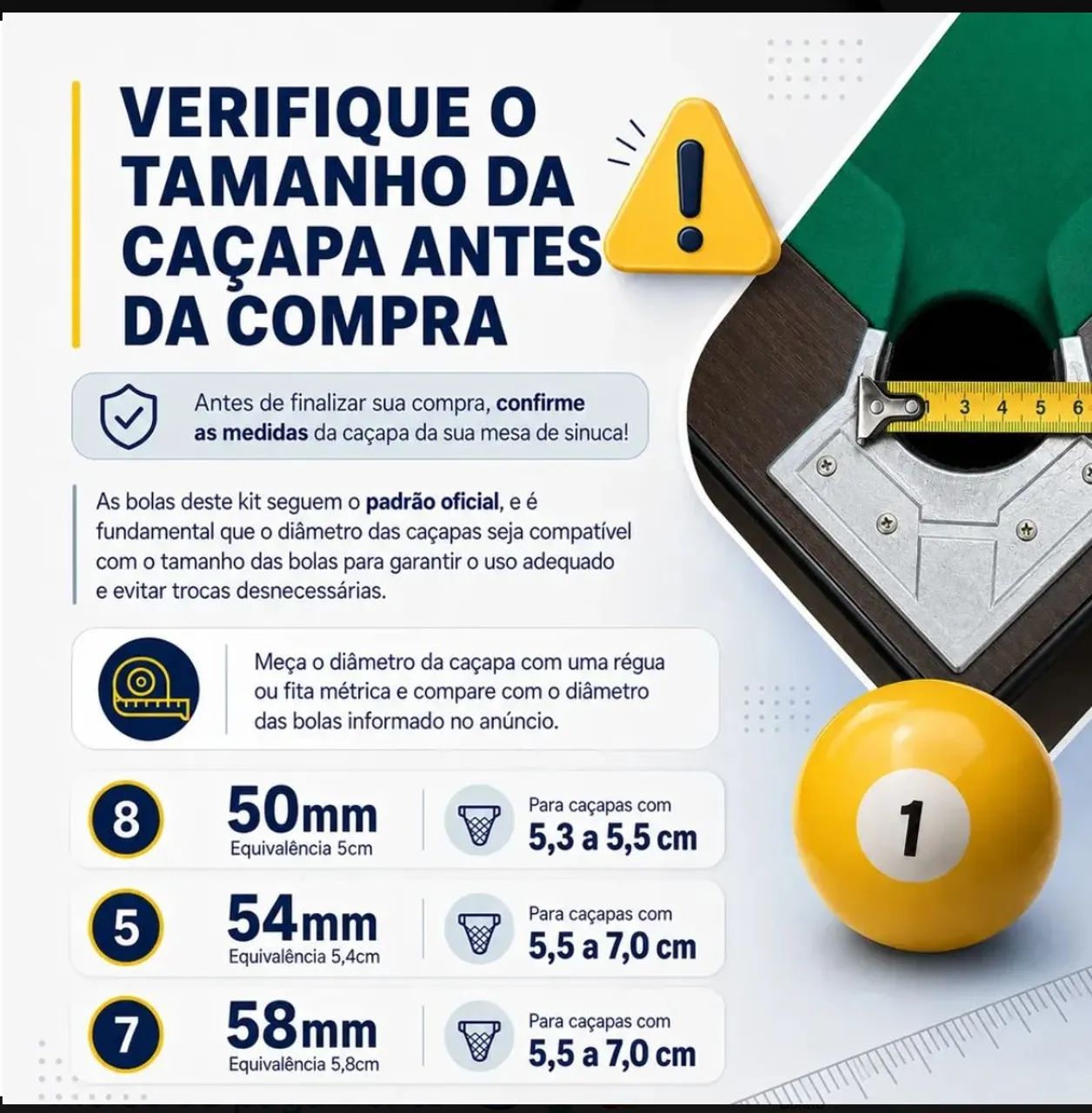Kit Jogo Bolas Sinuca 54mm Com Bola Branca 58mm E Triângulo - Foto 2