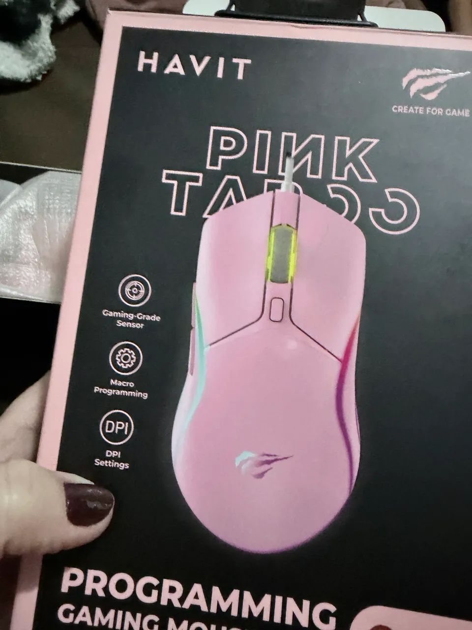 Mouse gamer rosa - Foto 3