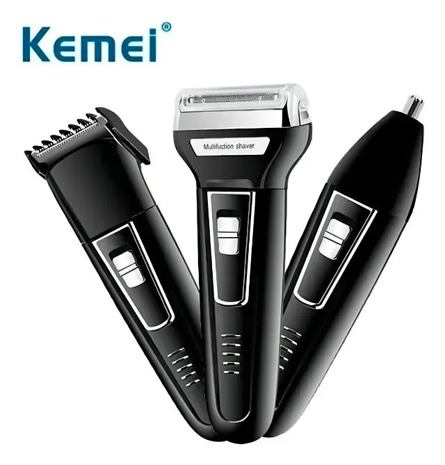 Barbeador E Cortador De Cabelo 3 Em 1 Kemei Km-6558 - Foto 2