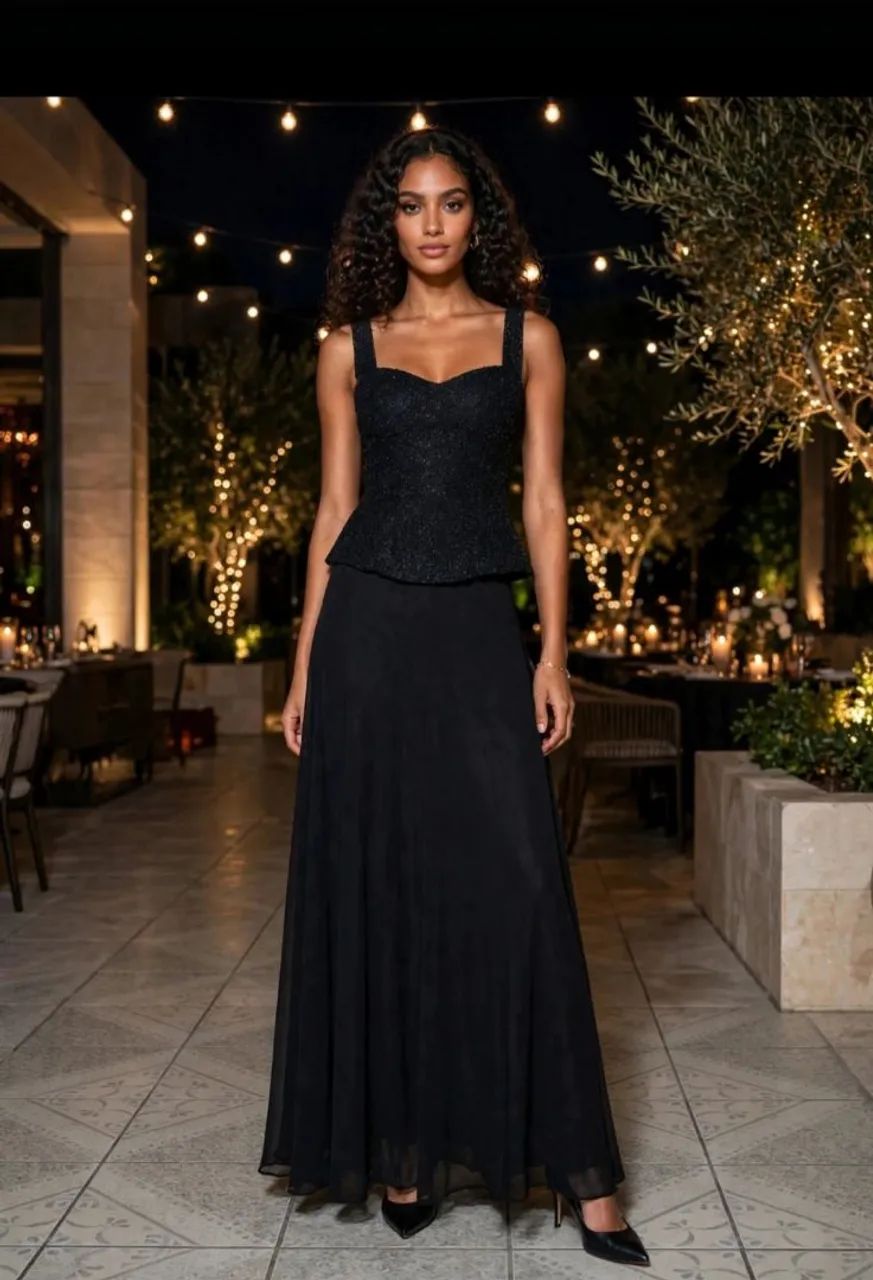 Saia longa e corset