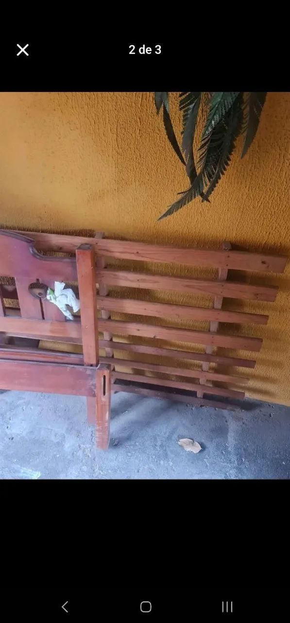Cama solteiro de madeira - Foto 2