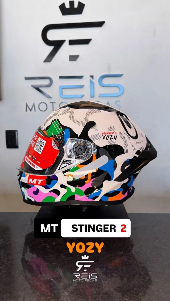 CAPACETE MT HELMETS STINGER E TARGO S - Foto 5