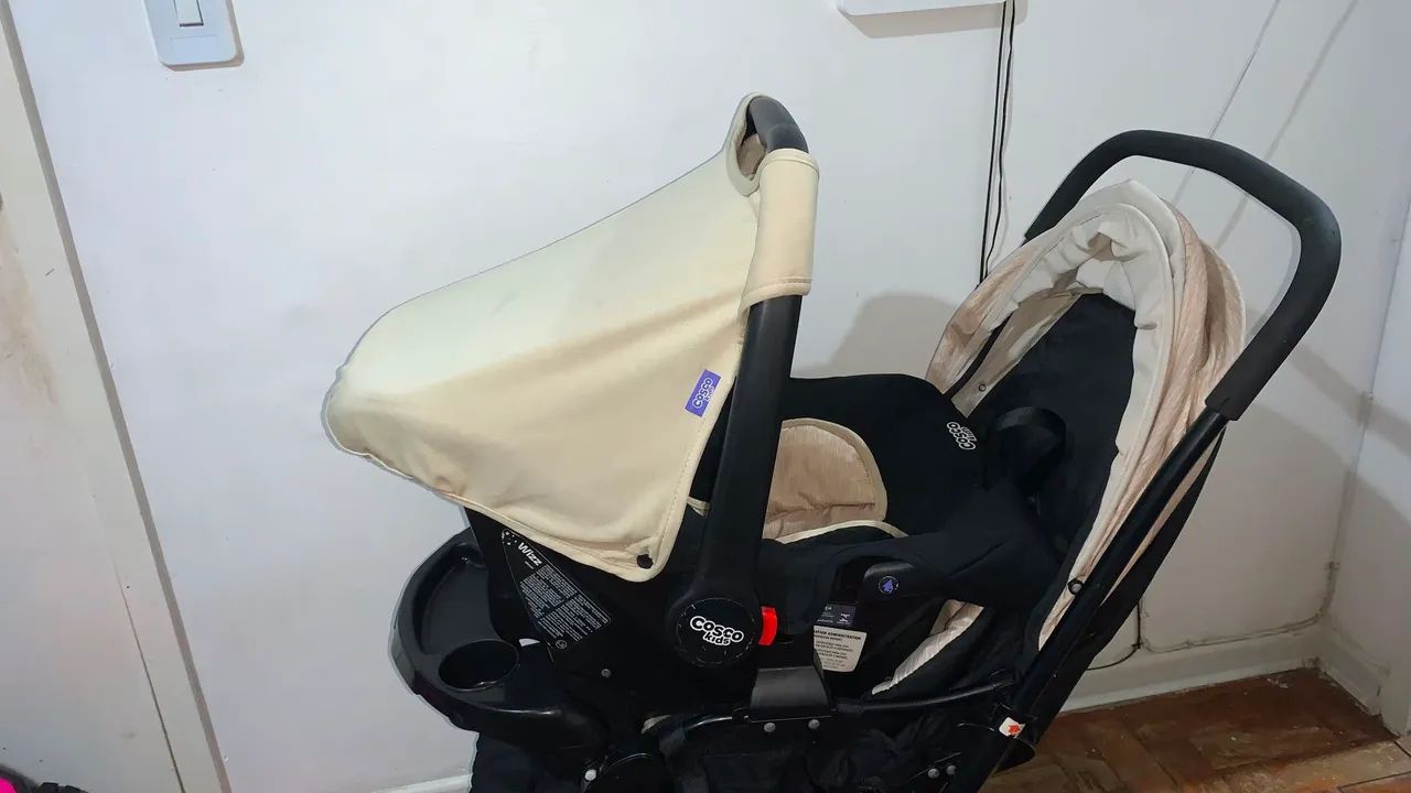 Carinho de bebê com bebê conforto 