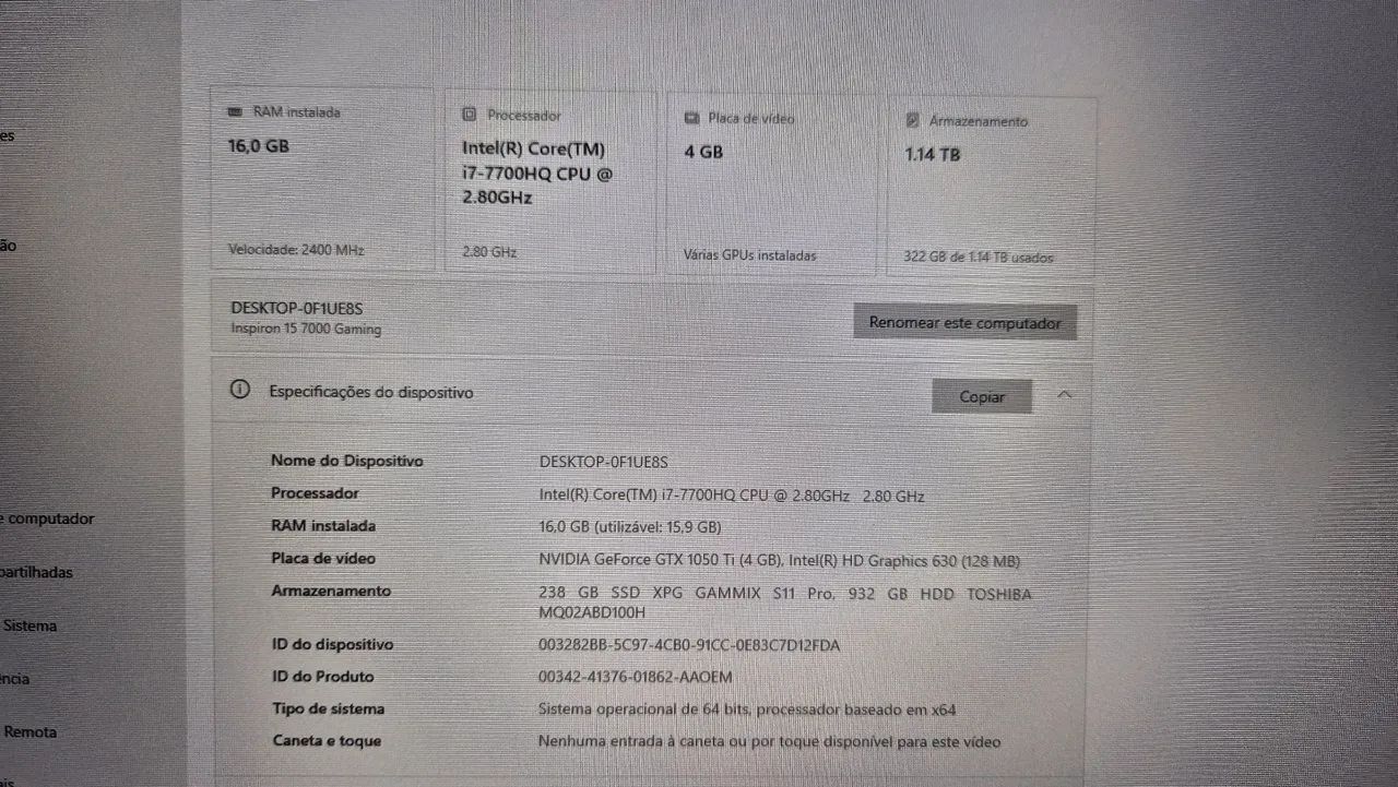 Notebook Dell I7 - Notebook Gamer - Usado apenas para trabalho  - Foto 3