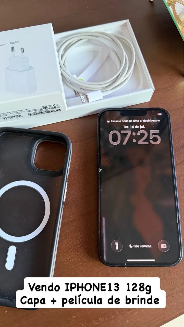 VENDO IPHONE 13 128g pouco tempo de uso 