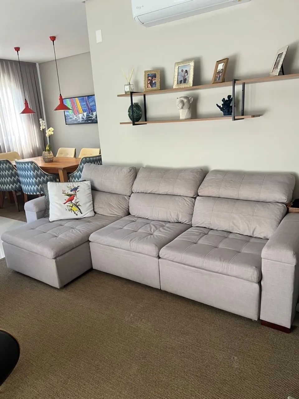 Sofá Retrátil e Reclinável 2,80m - Impecável | R$ 1.990