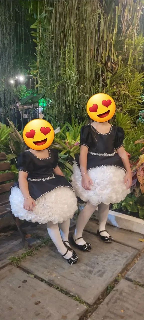 Vestido daminha preto e branco estilo imperial bridgerton para festa, dama, daminha. - Foto 5