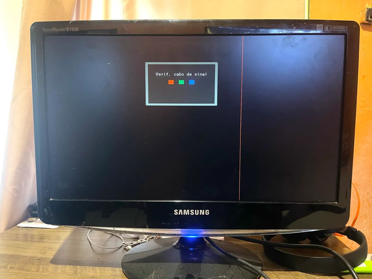 Monitor Samsung com defeito